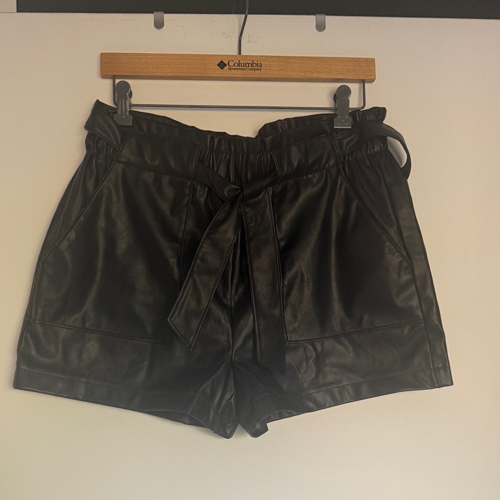 Women's High Waist Black Shorts
